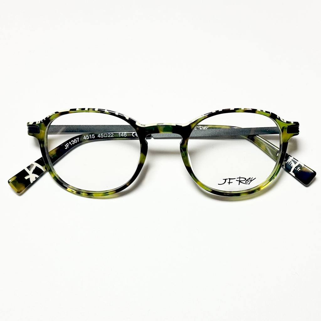 JF Rey JF1367 4515 Women's Eyeglasses Frames in Green Tortoise - Authentic New