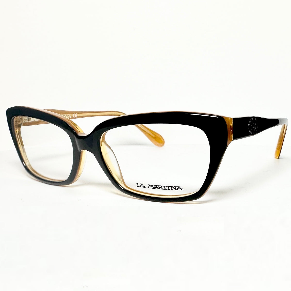 LA MARTINA LM001 01 Women's Eyeglasses Frames in Black/Orange - Authentic New