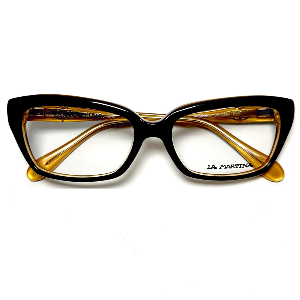 LA MARTINA LM001 01 Women's Eyeglasses Frames in Black/Orange - Authentic New
