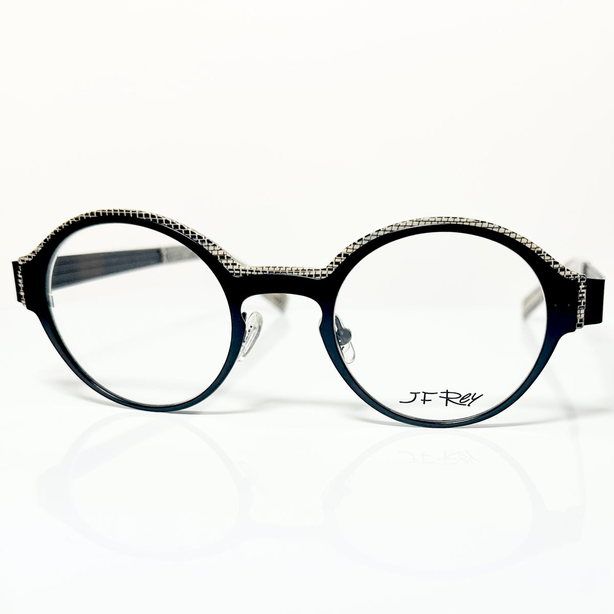 JF Rey JF2570 0090 Eyeglasses Frames in Black/White Python- Authentic New
