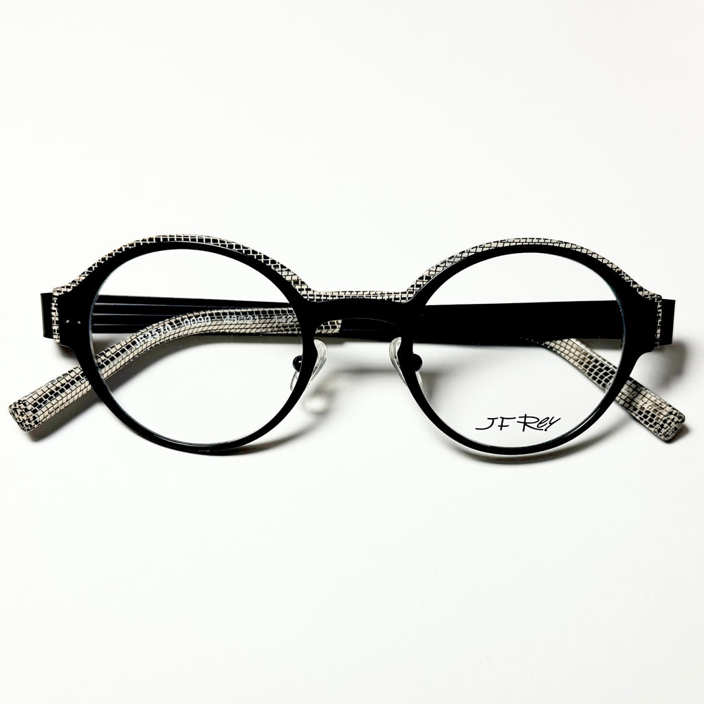 JF Rey JF2570 0090 Eyeglasses Frames in Black/White Python- Authentic New