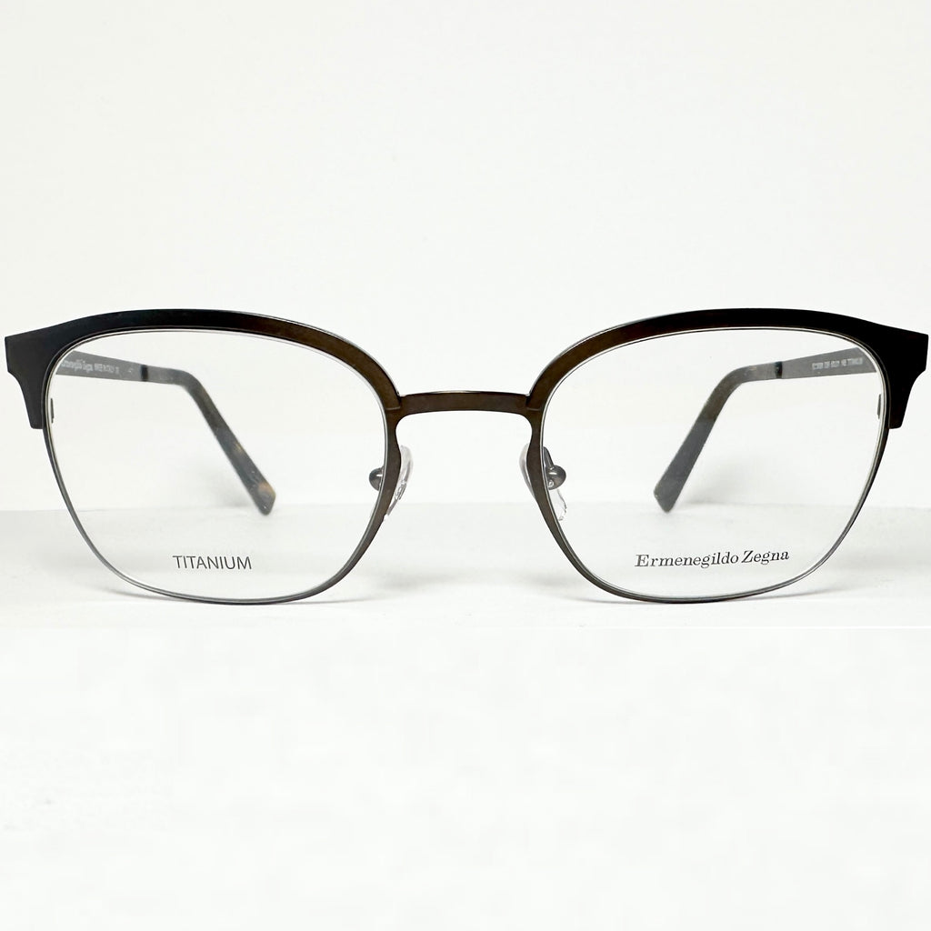Ermenegildo Zegna EZ5038 029 Men's Eyeglasses Frames in Brown - Authentic New