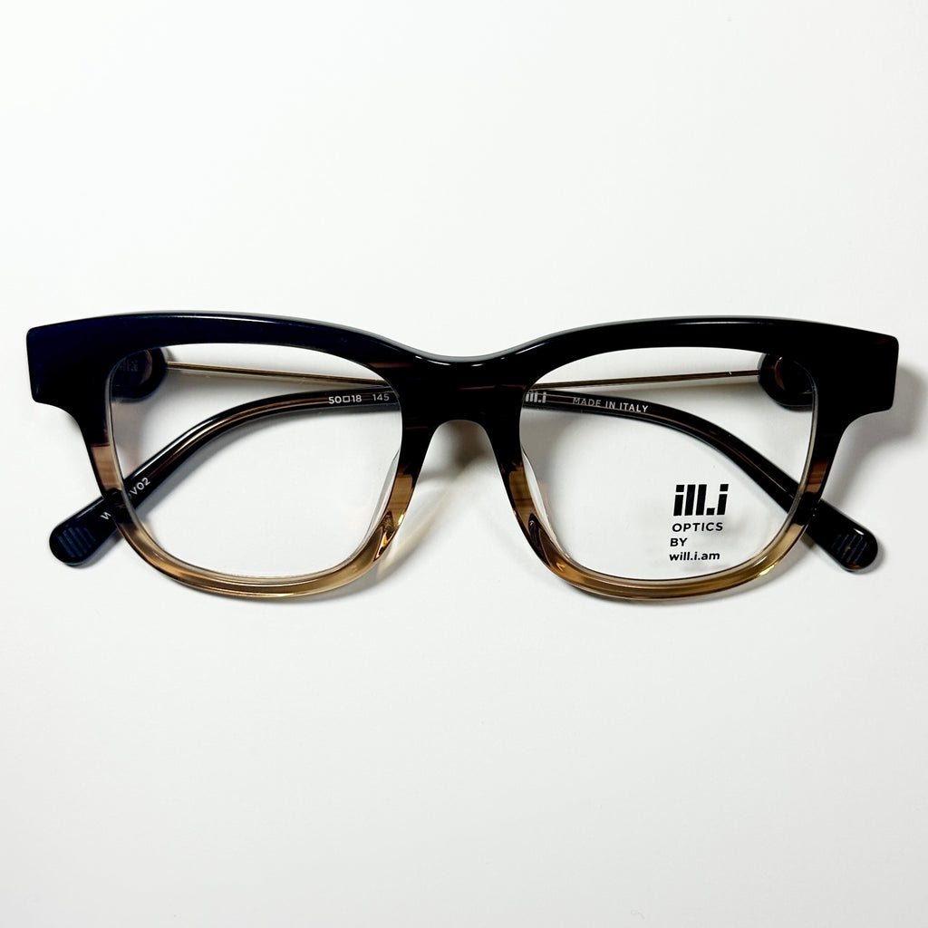ILL.I OPTICS BY WILL.I.AM WA579V02 Eyeglasses Frames in Camel - Authentic New