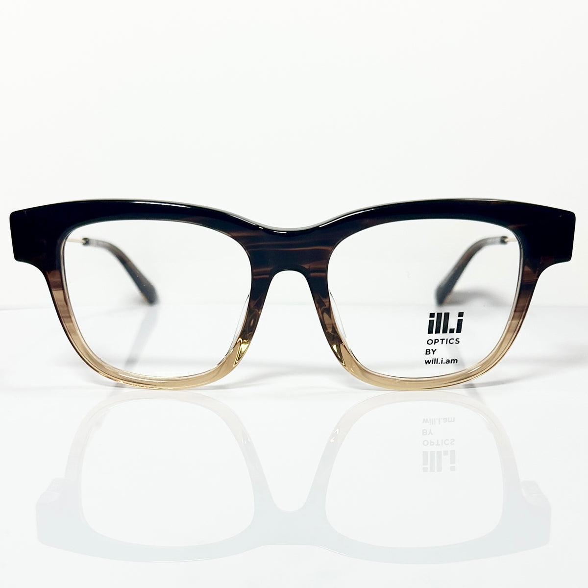 ILL.I OPTICS BY WILL.I.AM WA579V02 Eyeglasses Frames in Camel - Authentic New