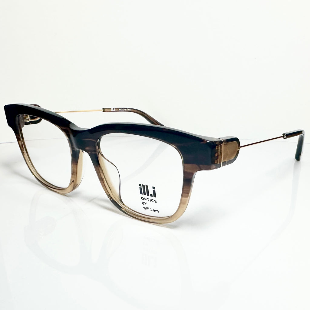 ILL.I OPTICS BY WILL.I.AM WA579V02 Eyeglasses Frames in Camel - Authentic New
