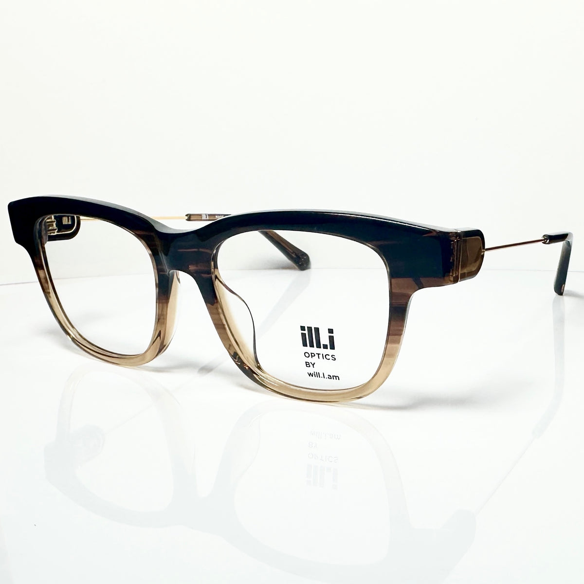 ILL.I OPTICS BY WILL.I.AM WA579V02 Eyeglasses Frames in Camel - Authentic New