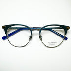 KIO YAMATO KP-454U col.03 Eyeglasses Frames in Steel Blue/Silver  Authentic New