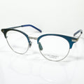 KIO YAMATO KP-454U col.03 Eyeglasses Frames in Steel Blue/Silver  Authentic New