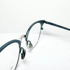 KIO YAMATO KP-454U col.03 Eyeglasses Frames in Steel Blue/Silver  Authentic New
