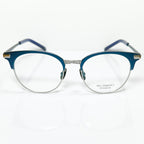 KIO YAMATO KP-454U col.03 Eyeglasses Frames in Steel Blue/Silver  Authentic New