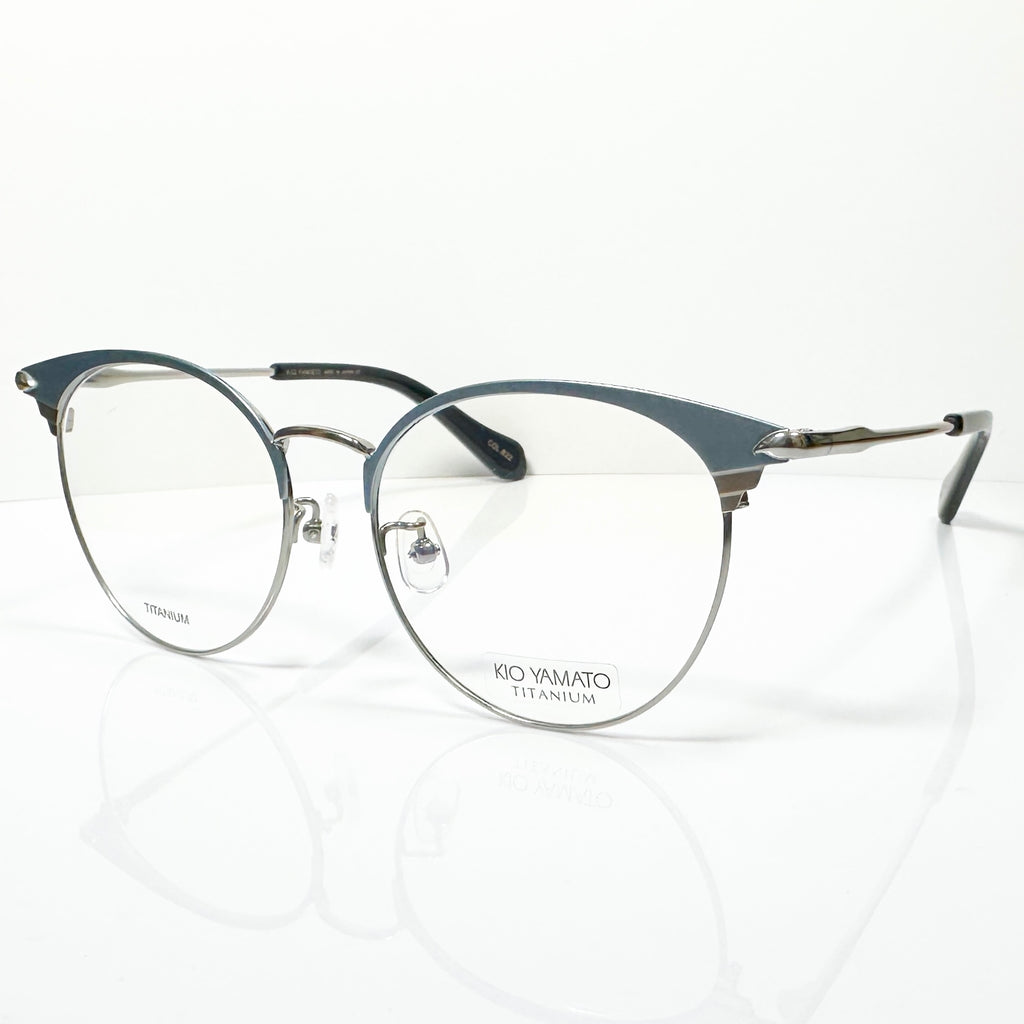 KIO YAMATO KT474 col B22 Eyeglasses Frames in Water Color/Silver - Authentic New