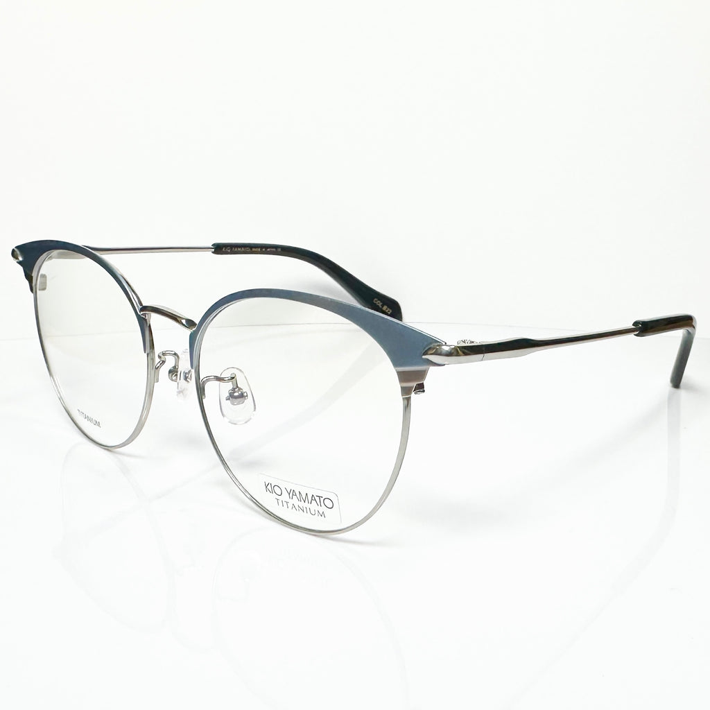 KIO YAMATO KT474 col B22 Eyeglasses Frames in Water Color/Silver - Authentic New