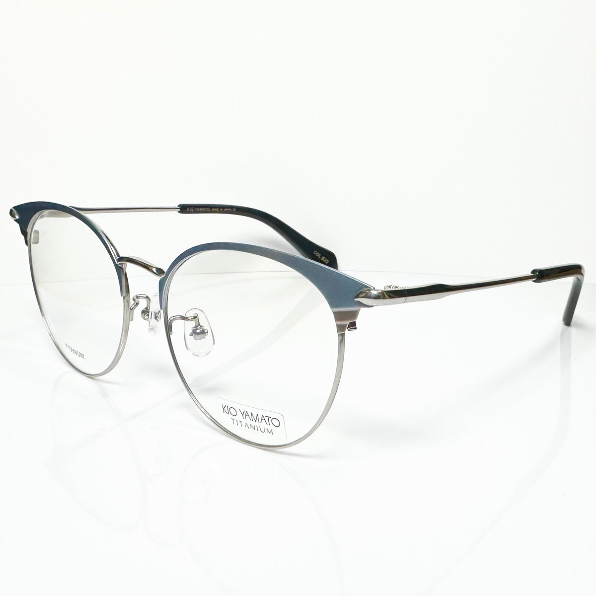 KIO YAMATO KT474 col B22 Eyeglasses Frames in Water Color/Silver - Authentic New