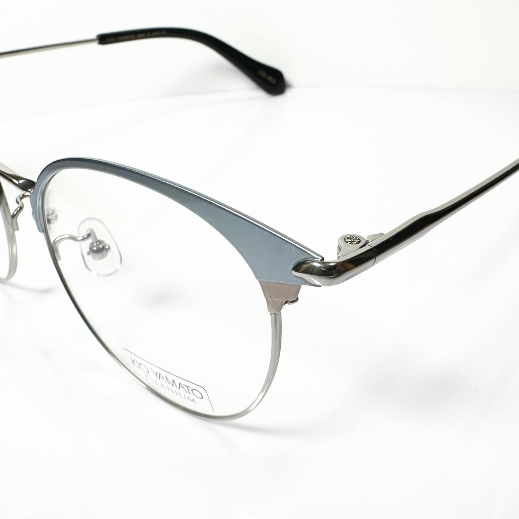 KIO YAMATO KT474 col B22 Eyeglasses Frames in Water Color/Silver - Authentic New