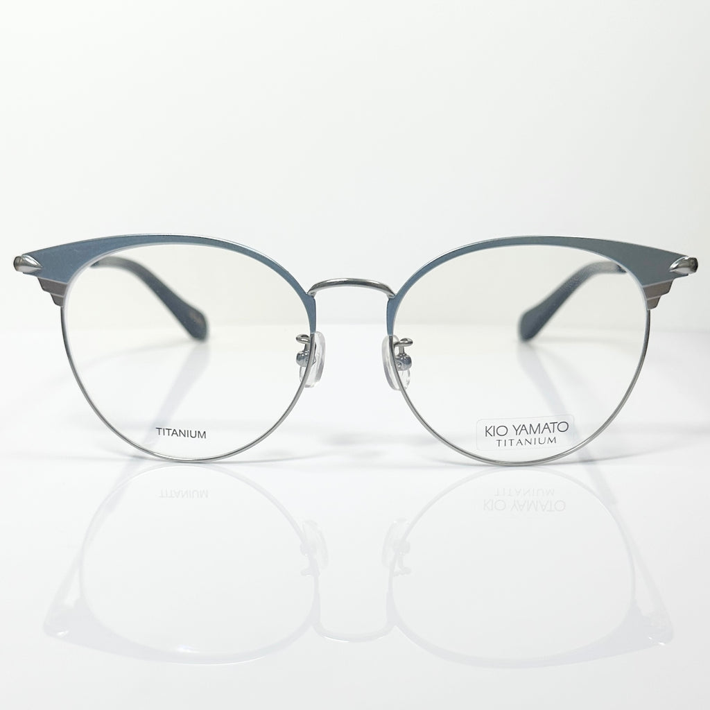 KIO YAMATO KT474 col B22 Eyeglasses Frames in Water Color/Silver - Authentic New
