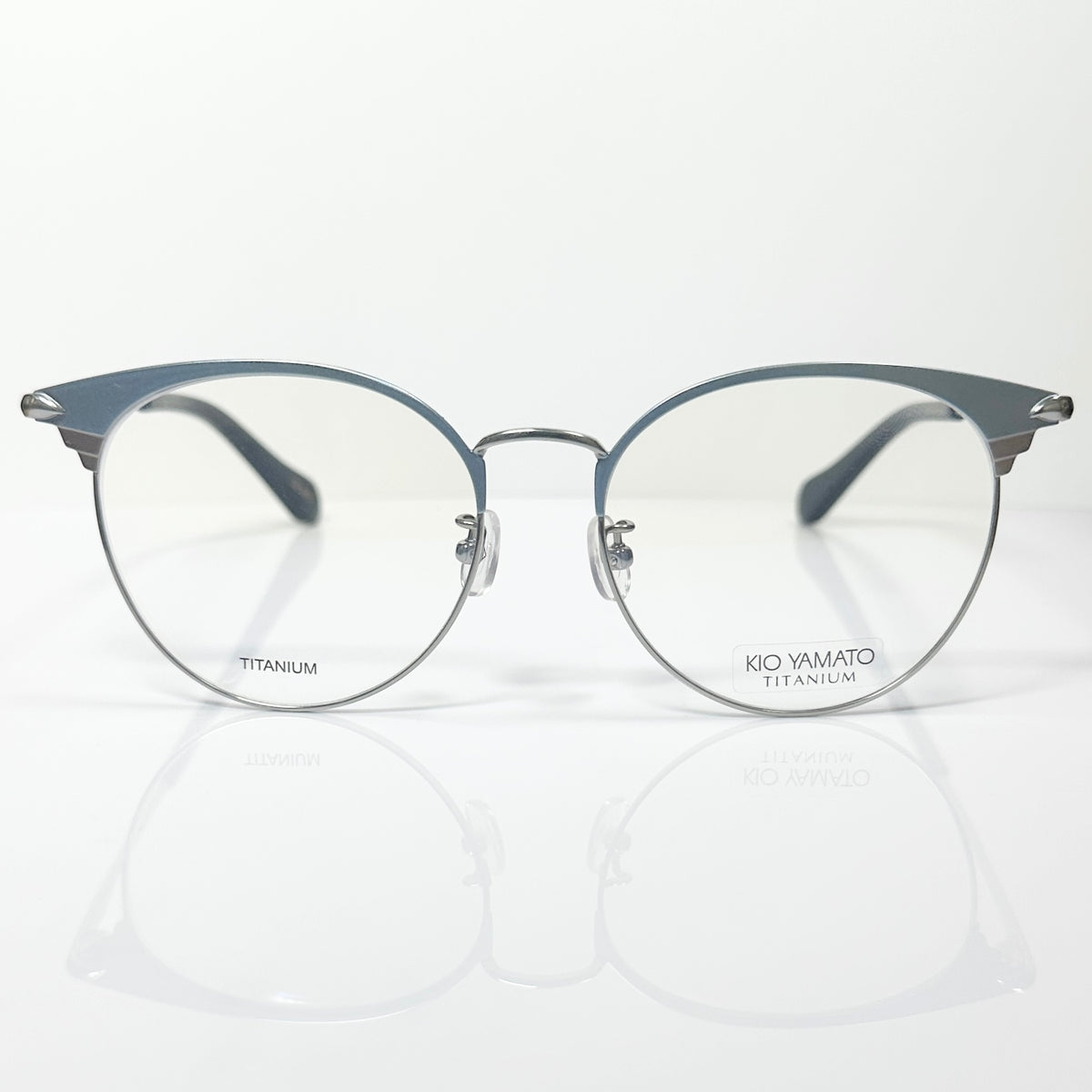 KIO YAMATO KT474 col B22 Eyeglasses Frames in Water Color/Silver - Authentic New