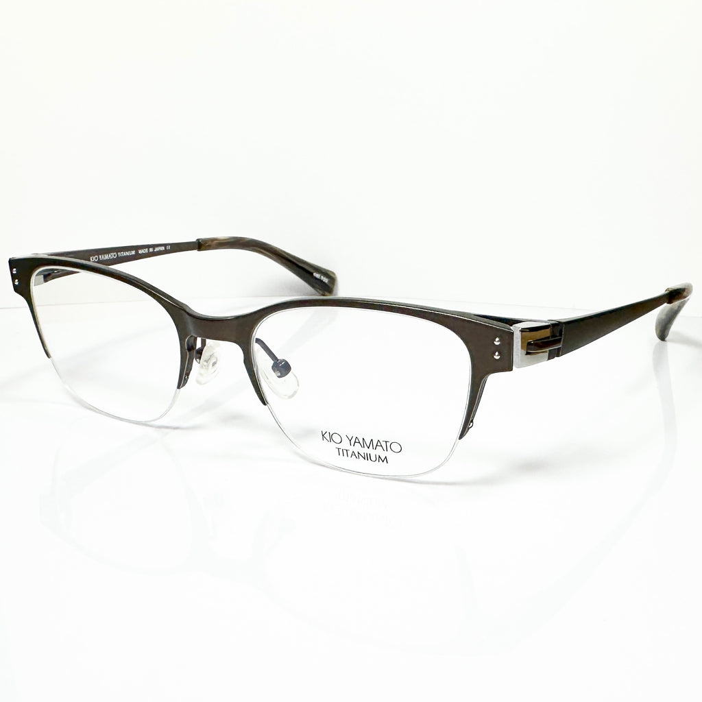 KIO YAMATO KT-342 col 100 Men's Eyeglasses Frames in Brown - Authentic New
