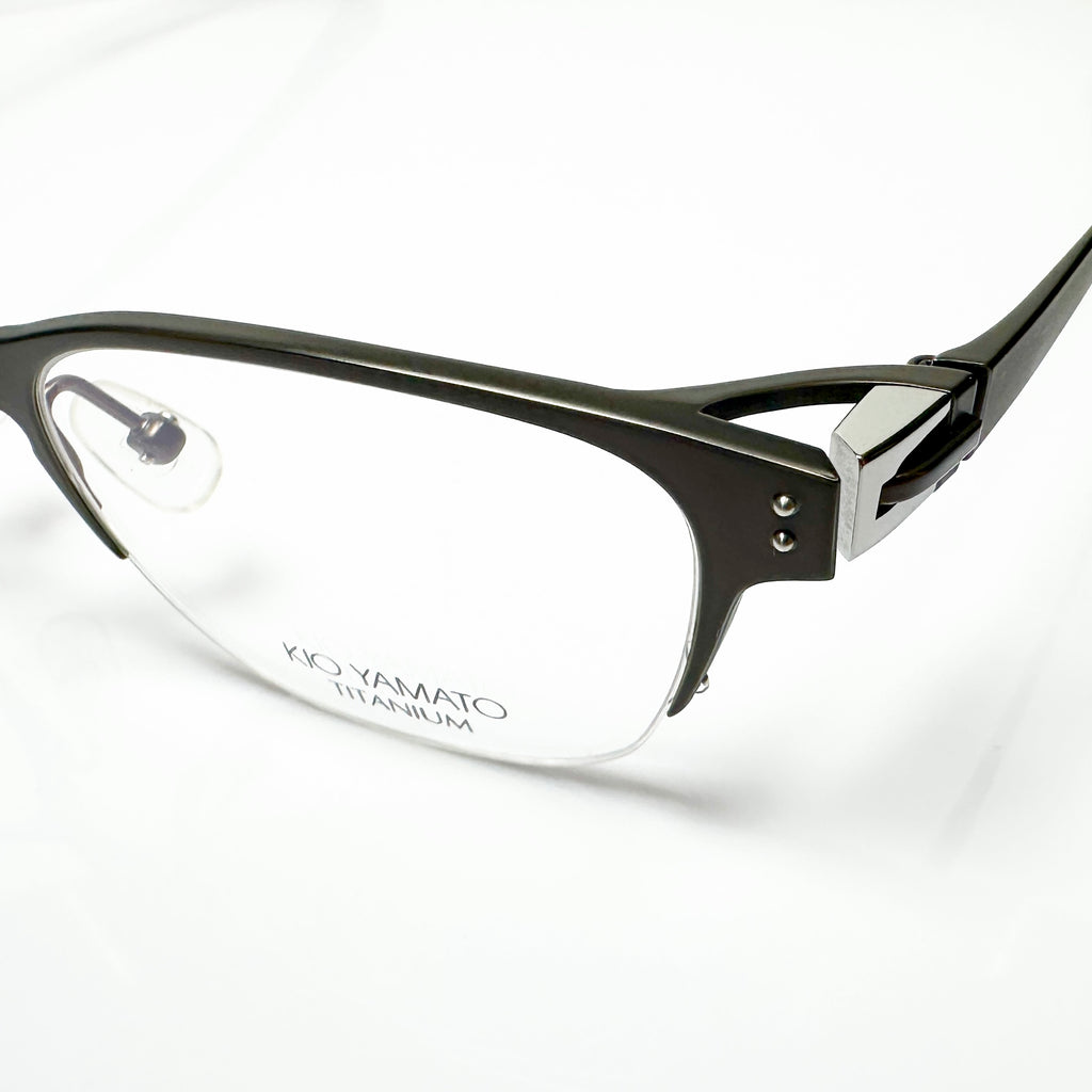 KIO YAMATO KT-342 col 100 Men's Eyeglasses Frames in Brown - Authentic New
