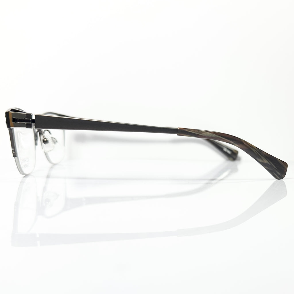 KIO YAMATO KT-342 col 100 Men's Eyeglasses Frames in Brown - Authentic New