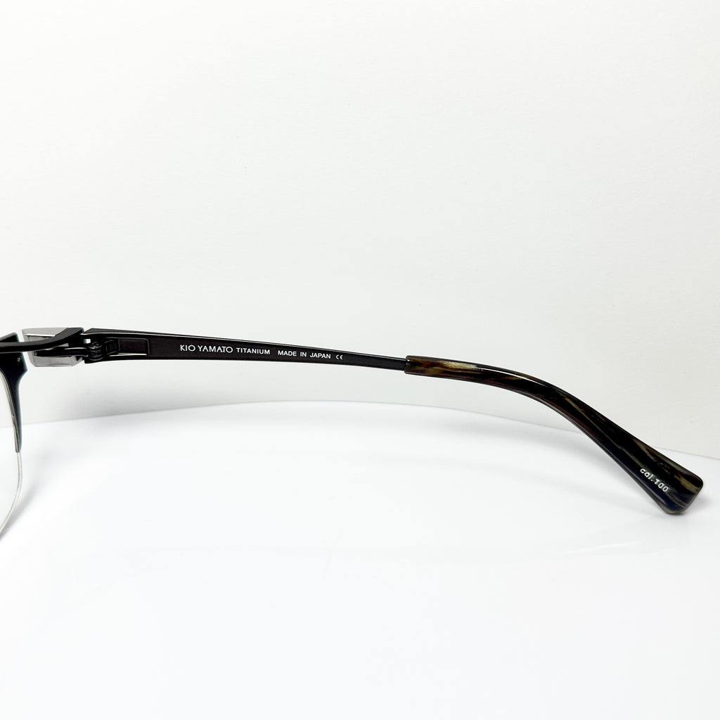 KIO YAMATO KT-342 col 100 Men's Eyeglasses Frames in Brown - Authentic New
