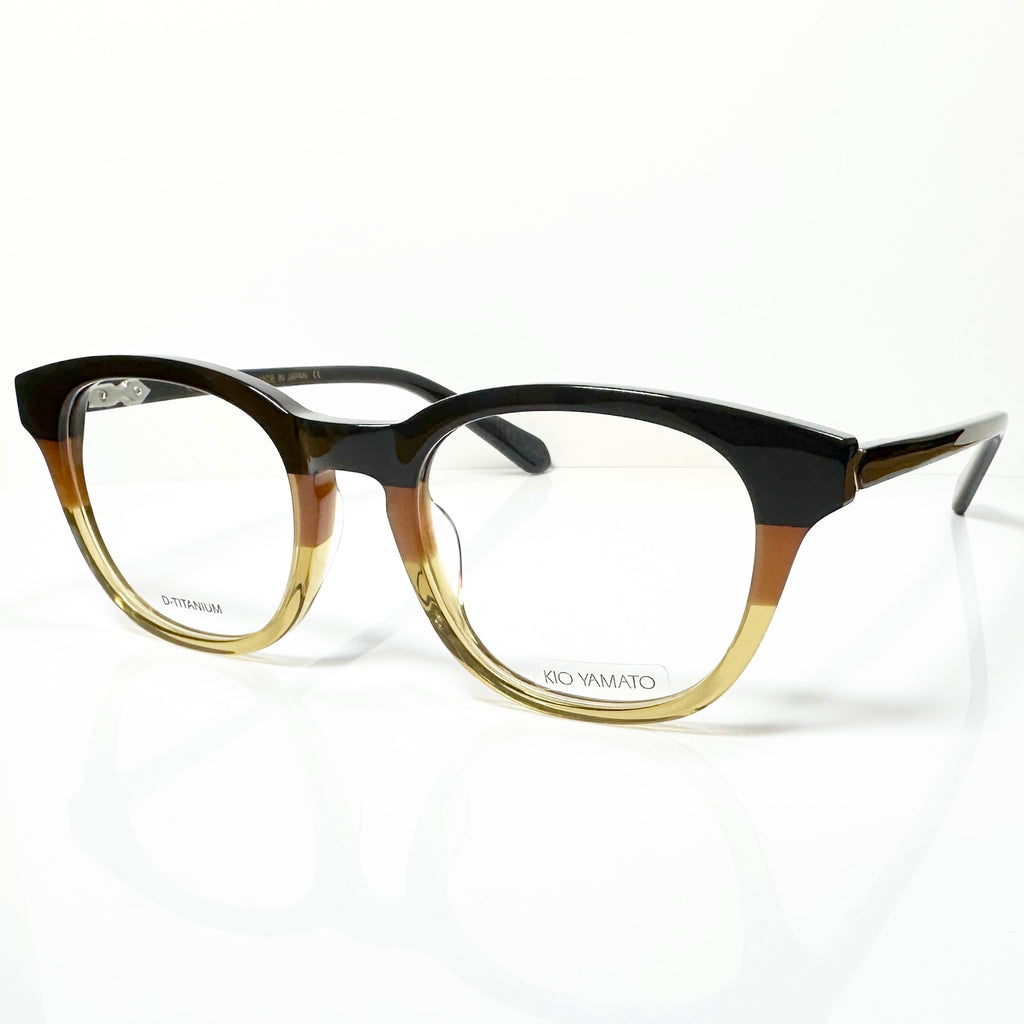 KIO YAMATO KP-194U col.04 Unisex Eyeglasses Frames in Brown - Authentic New
