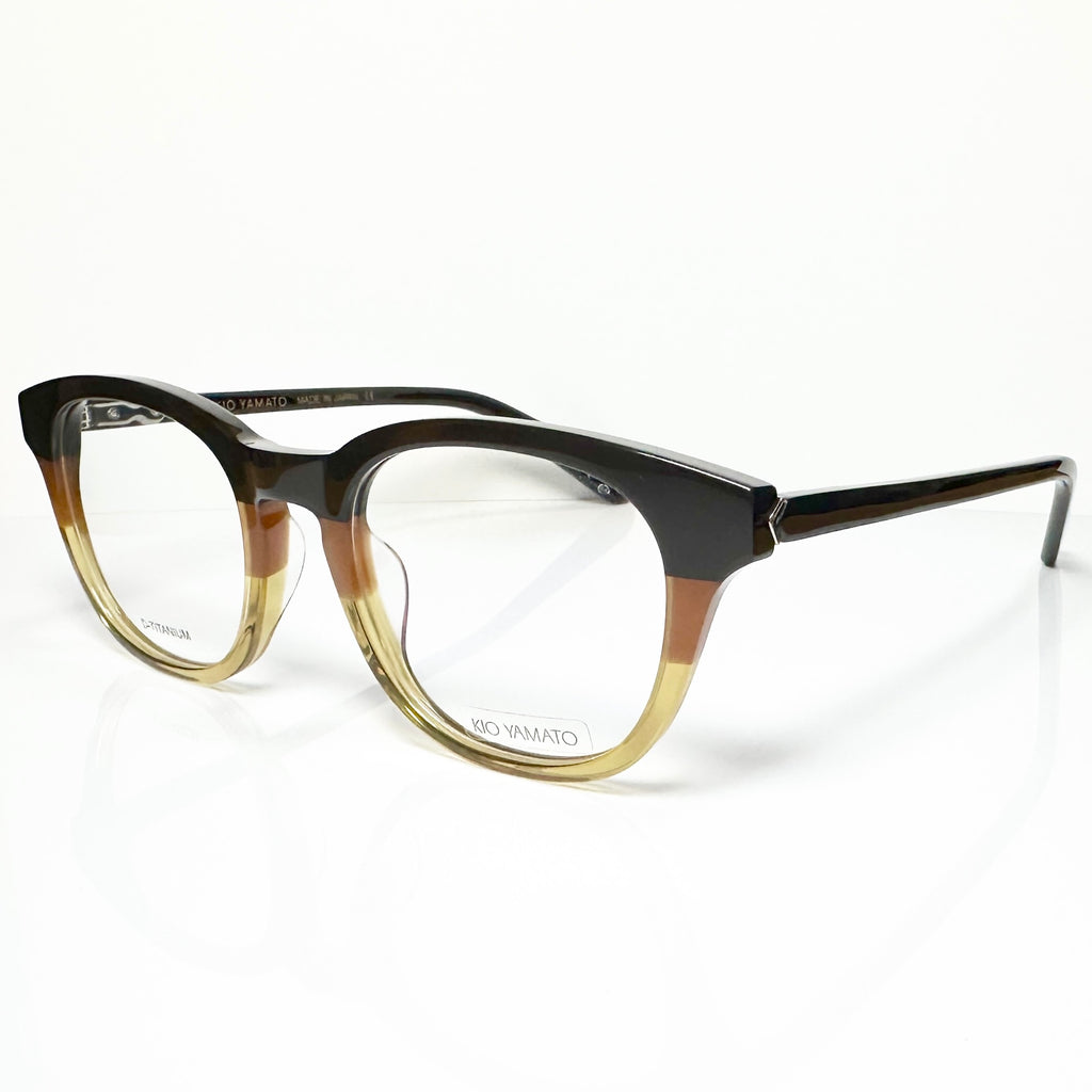 KIO YAMATO KP-194U col.04 Unisex Eyeglasses Frames in Brown - Authentic New