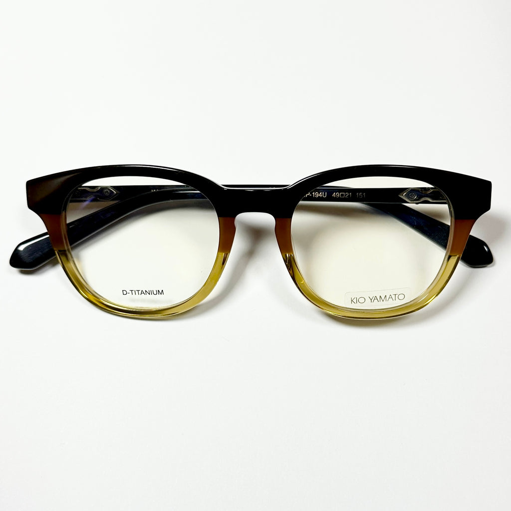 KIO YAMATO KP-194U col.04 Unisex Eyeglasses Frames in Brown - Authentic New