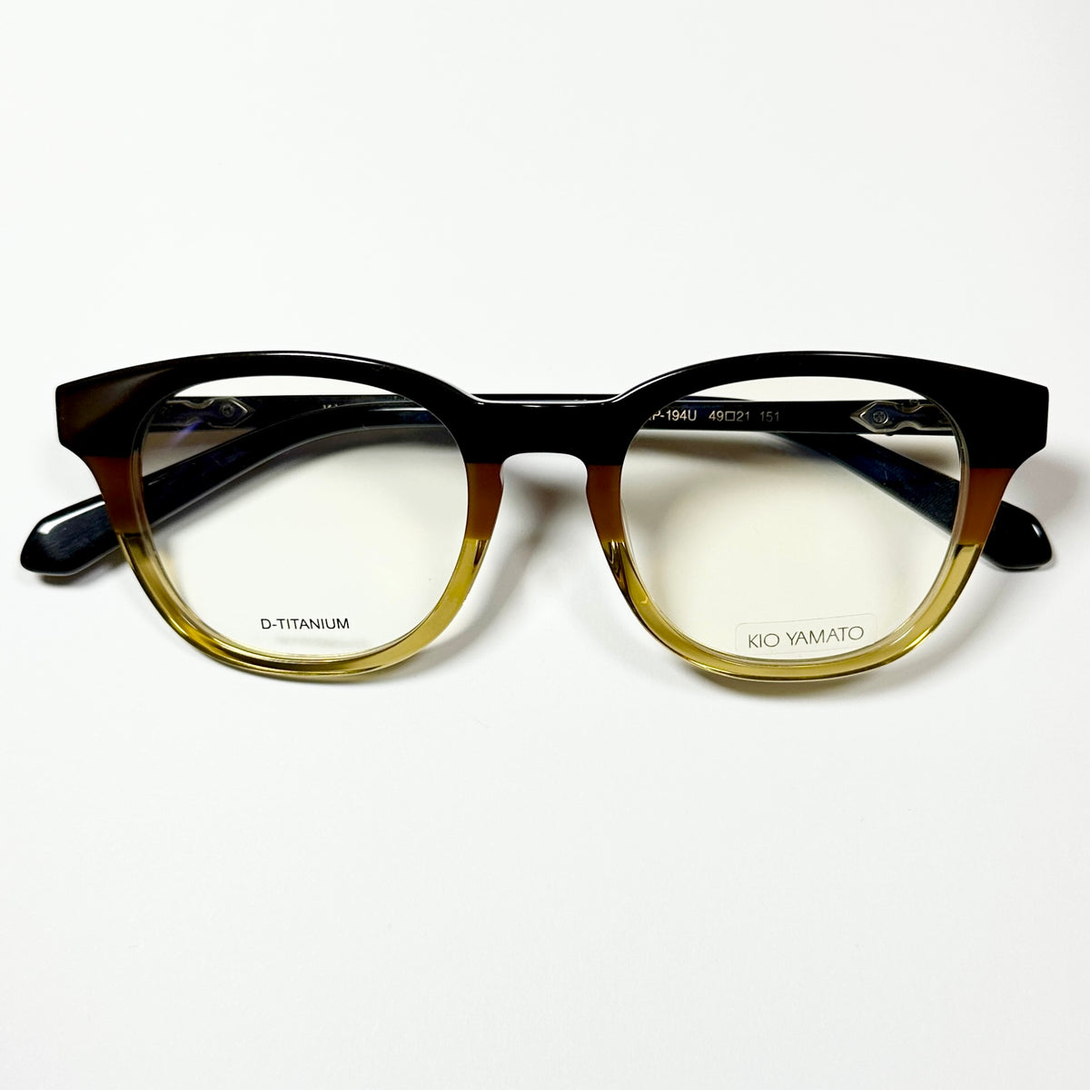 KIO YAMATO KP-194U col.04 Unisex Eyeglasses Frames in Brown - Authentic New
