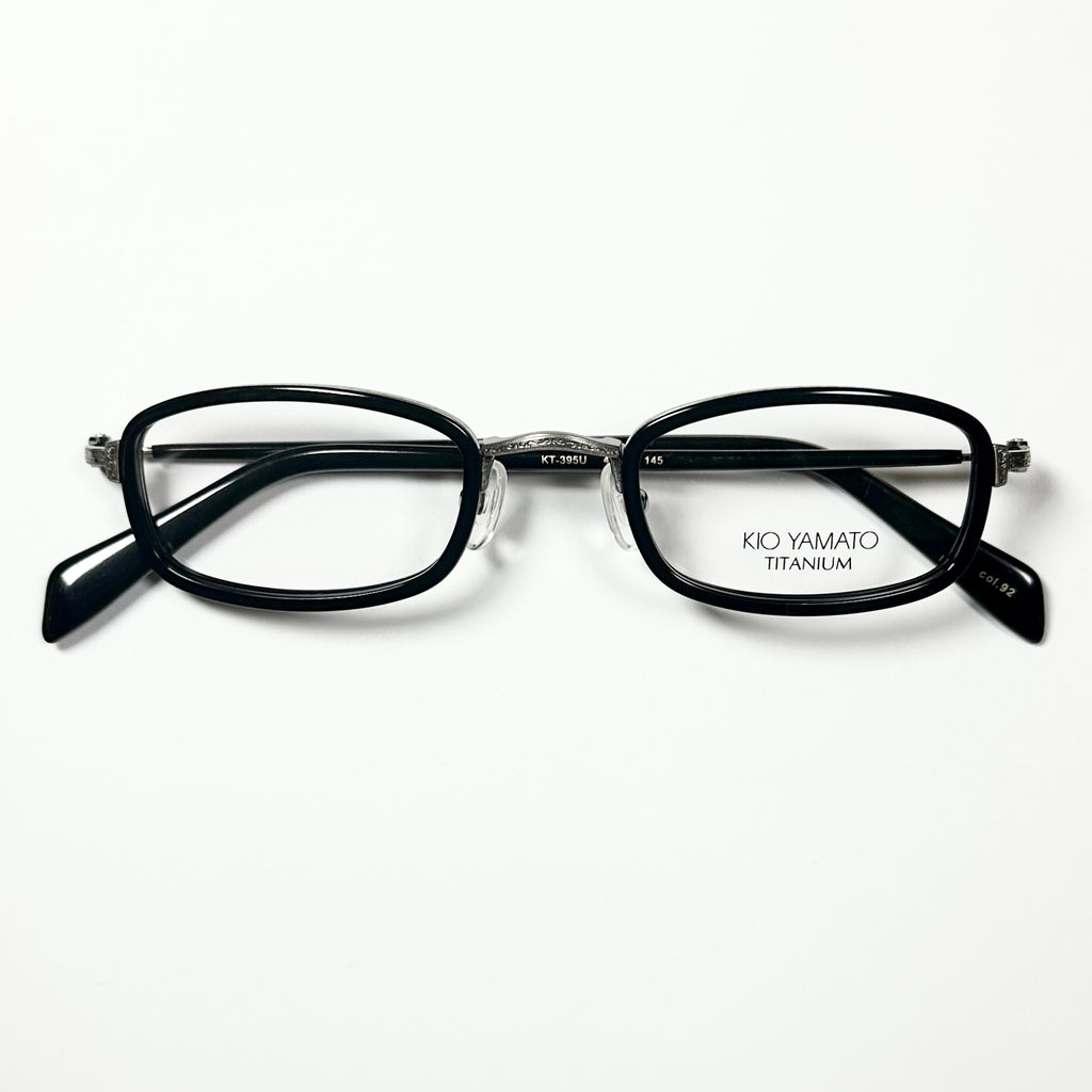 KIO YAMATO KT-395 U col.92 Men's Eyeglasses Frames in Black - Authentic New