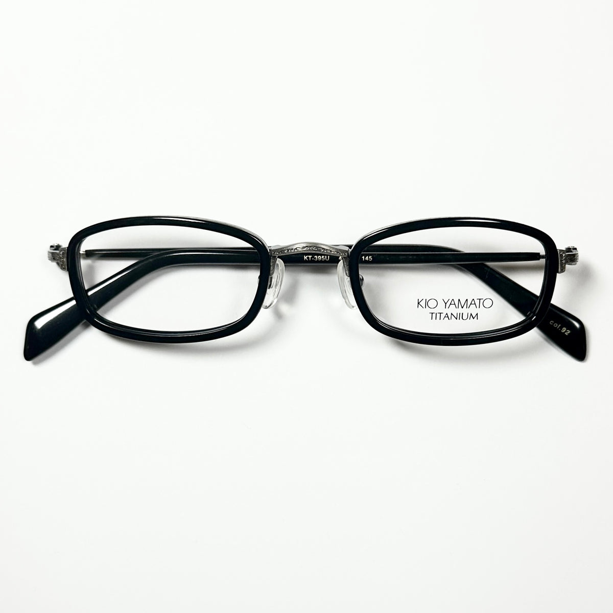 KIO YAMATO KT-395 U col.92 Men's Eyeglasses Frames in Black - Authentic New