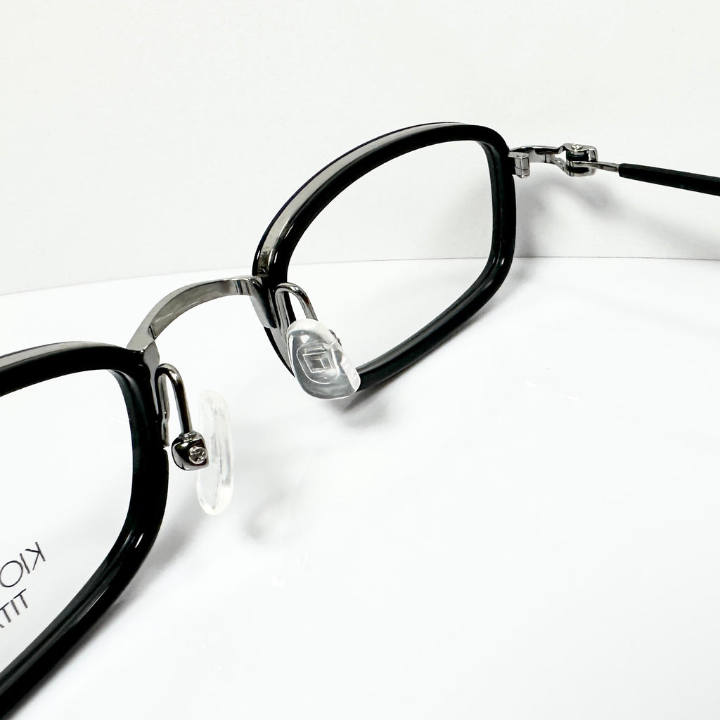 KIO YAMATO KT-395 U col.92 Men's Eyeglasses Frames in Black - Authentic New