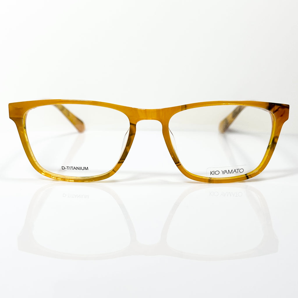 KIO YAMATO KP-196U col 05 Men's Eyeglasses Frames in Camel - Authentic New