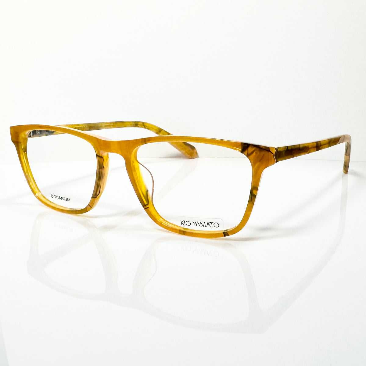 KIO YAMATO KP-196U col 05 Men's Eyeglasses Frames in Camel - Authentic New