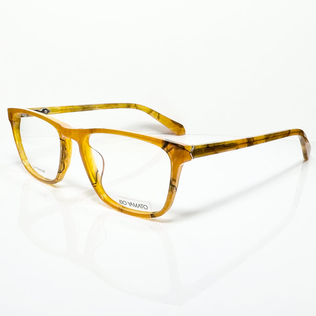 KIO YAMATO KP-196U col 05 Men's Eyeglasses Frames in Camel - Authentic New