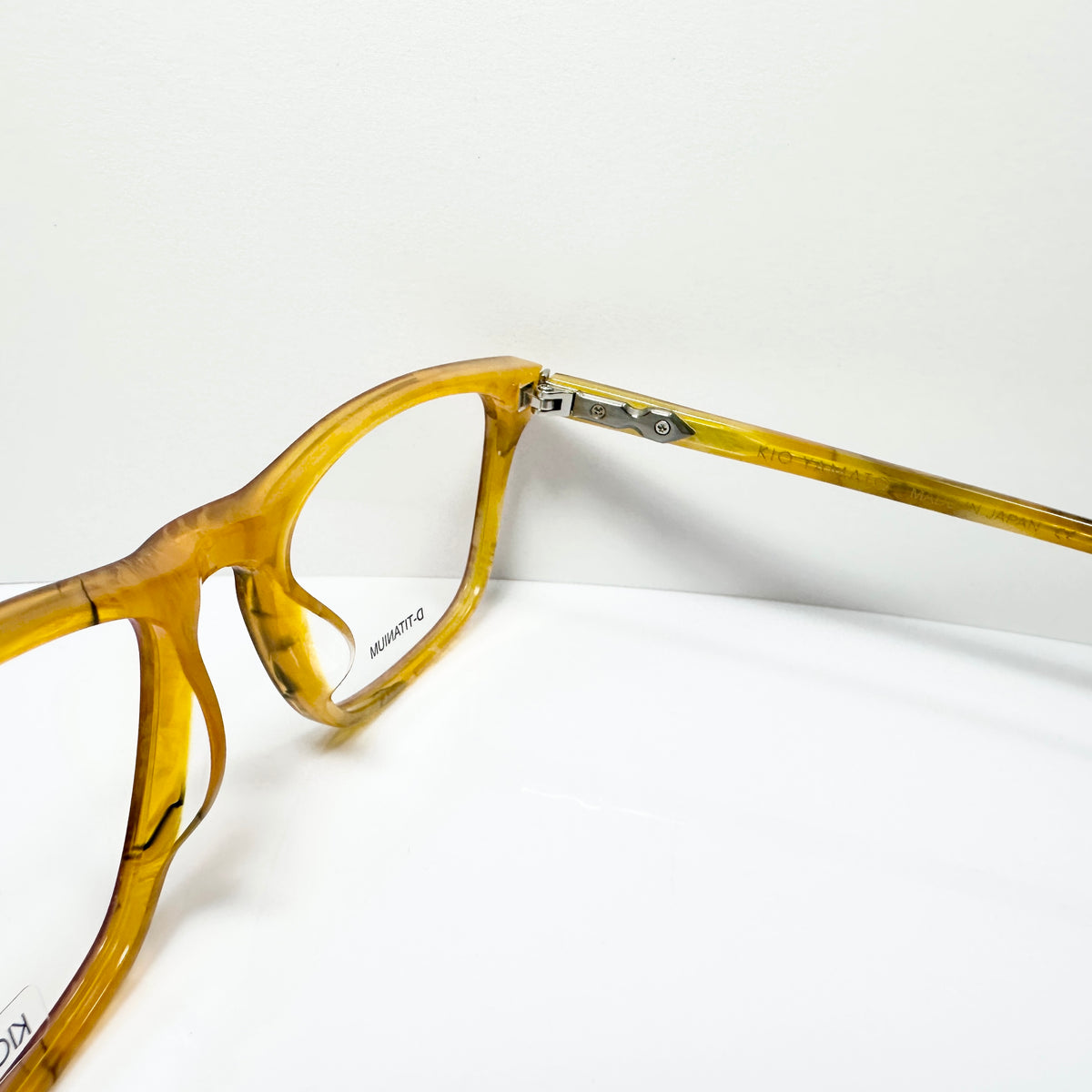 KIO YAMATO KP-196U col 05 Men's Eyeglasses Frames in Camel - Authentic New