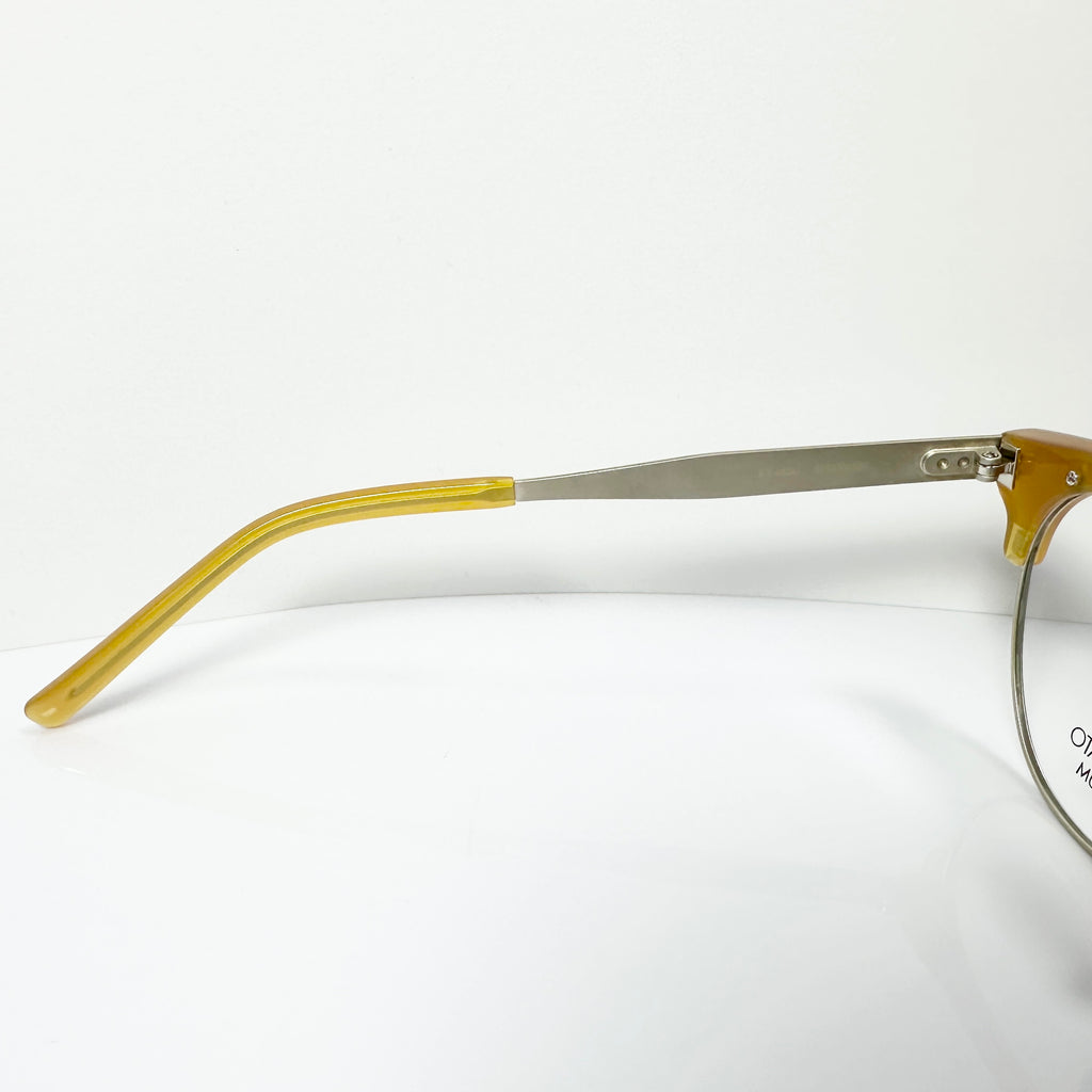 KIO YAMATO KT-453U col 04 Eyeglasses Frames in Yellow/Silver  Authentic New
