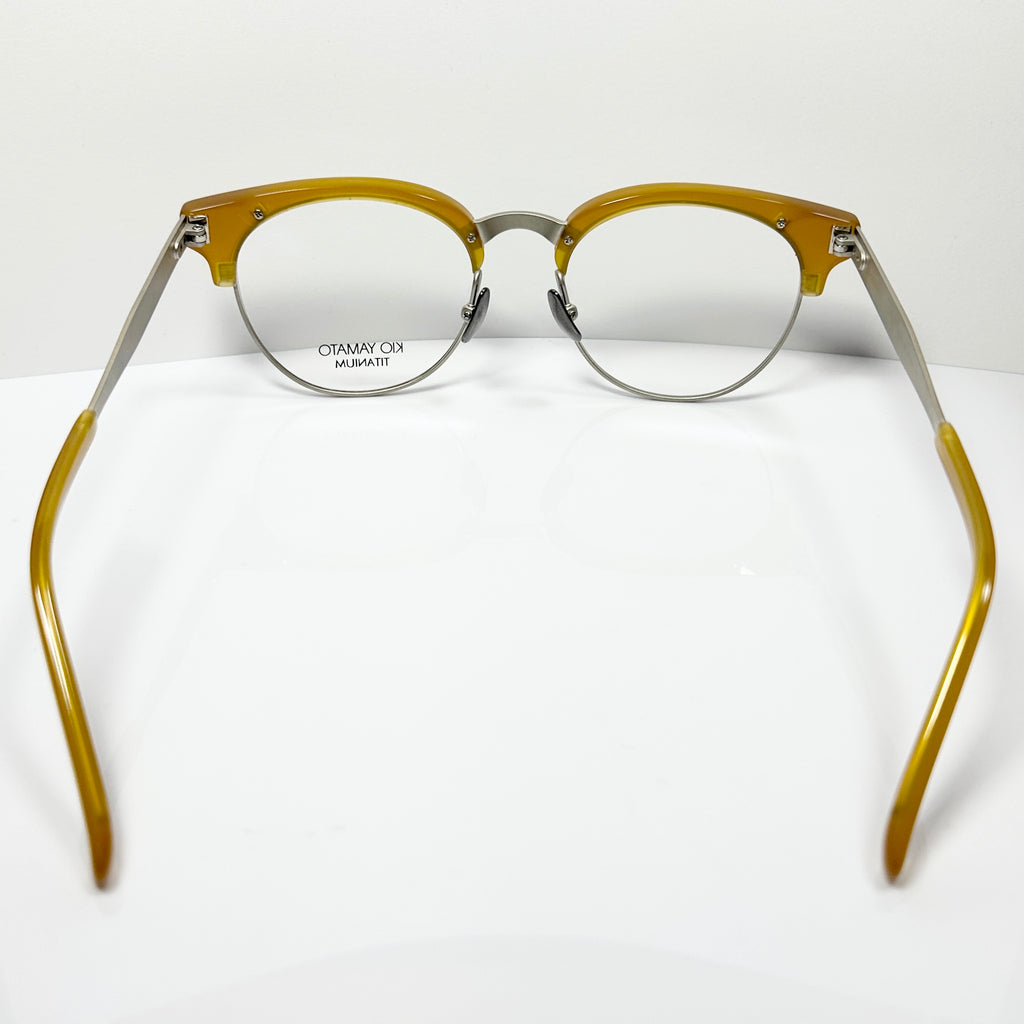 KIO YAMATO KT-453U col 04 Eyeglasses Frames in Yellow/Silver  Authentic New