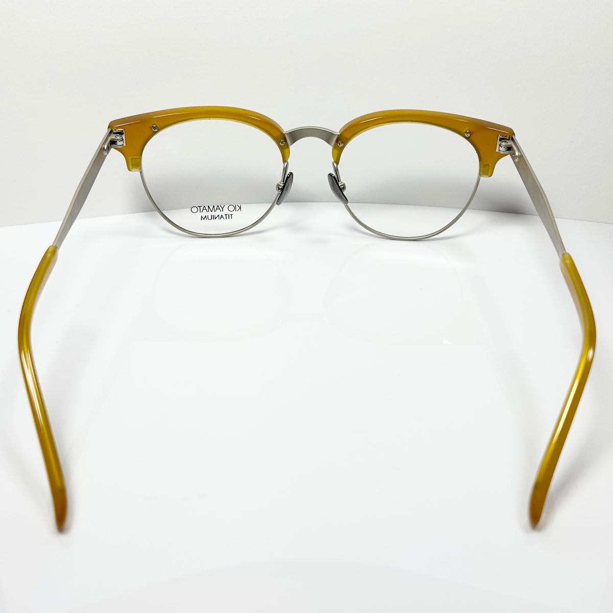 KIO YAMATO KT-453U col 04 Eyeglasses Frames in Yellow/Silver  Authentic New