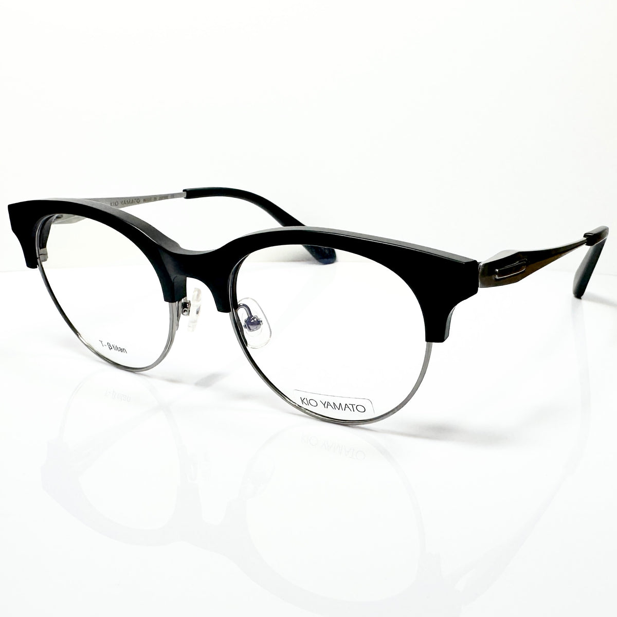 KIO YAMATO KP-199U col.02 Eyeglasses Frames in Black -  Authentic New