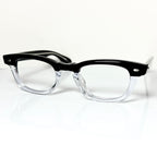 Garrett Leight LO-B PGY Men's Eyeglasses Frames in Clear Black - Authentic New