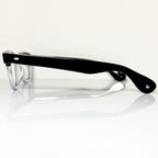 Garrett Leight LO-B PGY Men's Eyeglasses Frames in Clear Black - Authentic New