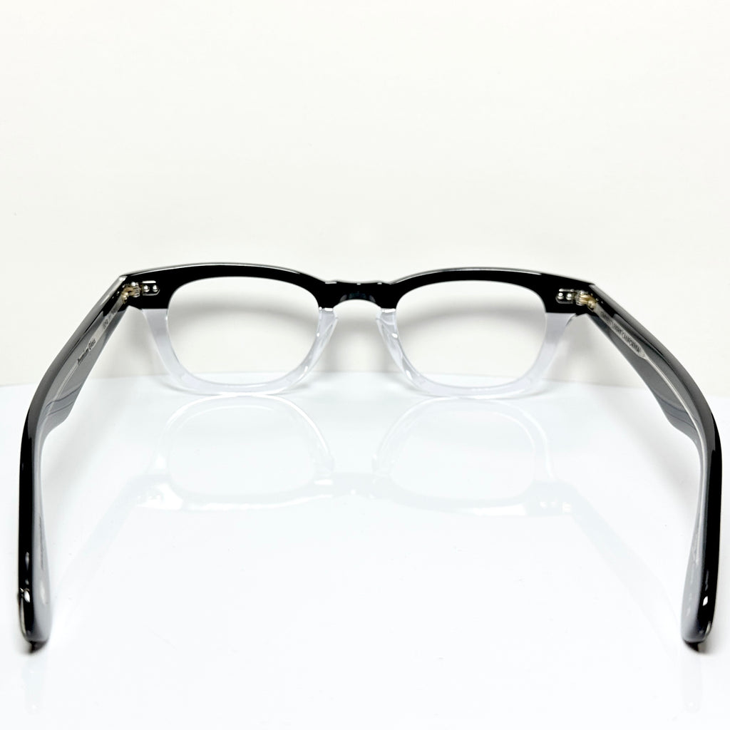 Garrett Leight LO-B PGY Men's Eyeglasses Frames in Clear Black - Authentic New