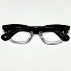 Garrett Leight LO-B PGY Men's Eyeglasses Frames in Clear Black - Authentic New