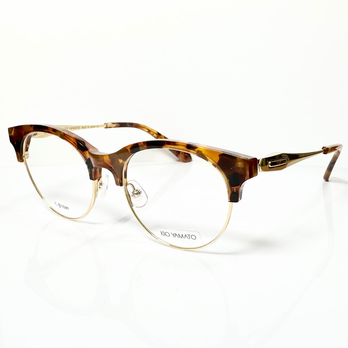 KIO YAMATO KP-199U col.03 Eyeglasses Frames in Tortoise/Gold  Authentic New