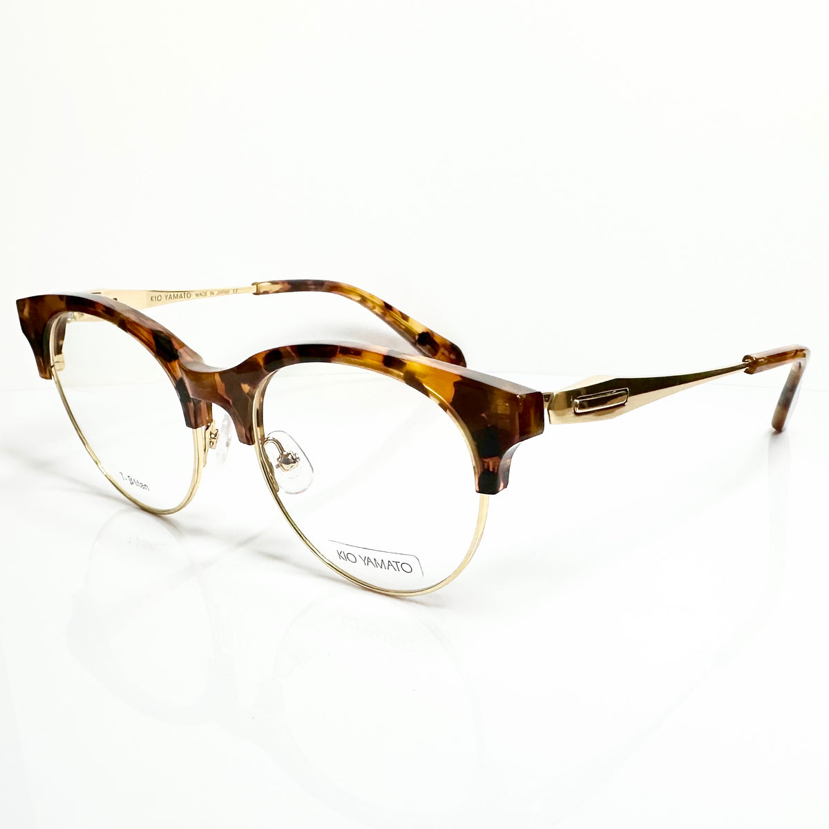 KIO YAMATO KP-199U col.03 Eyeglasses Frames in Tortoise/Gold  Authentic New