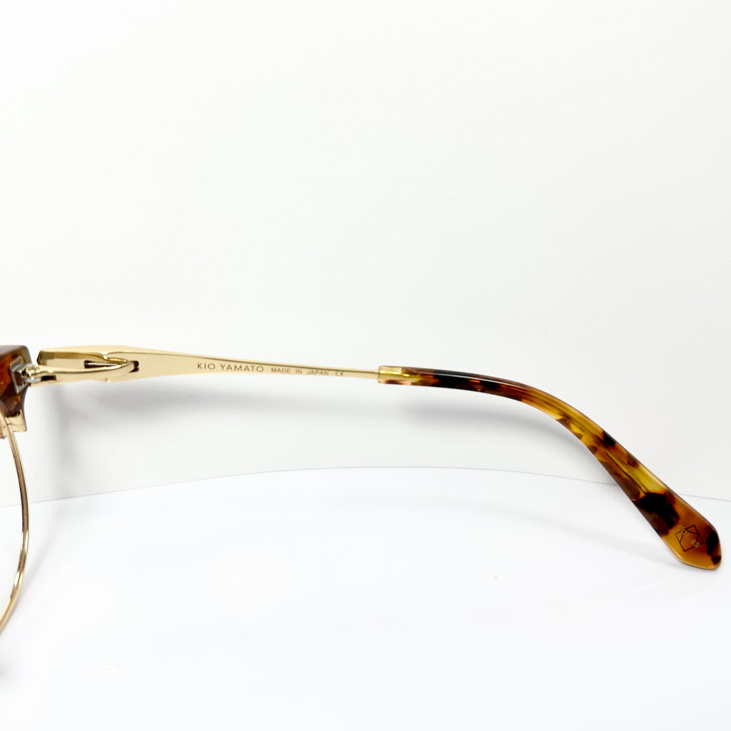 KIO YAMATO KP-199U col.03 Eyeglasses Frames in Tortoise/Gold  Authentic New