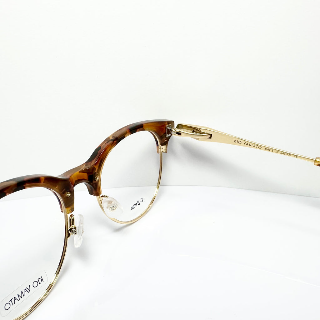KIO YAMATO KP-199U col.03 Eyeglasses Frames in Tortoise/Gold  Authentic New