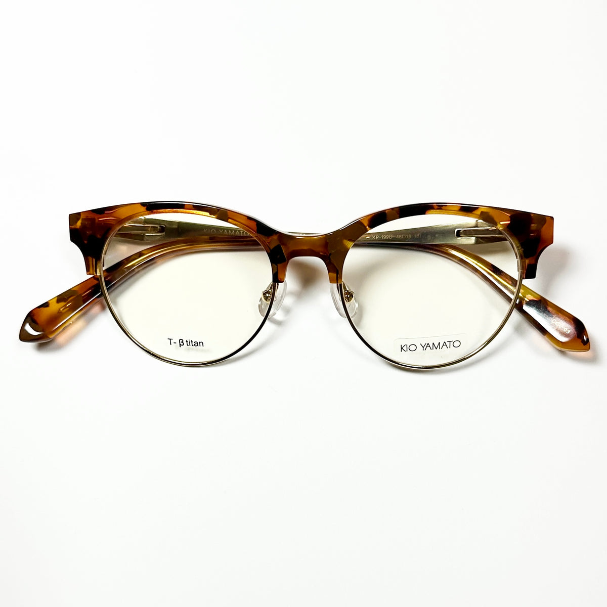 KIO YAMATO KP-199U col.03 Eyeglasses Frames in Tortoise/Gold  Authentic New