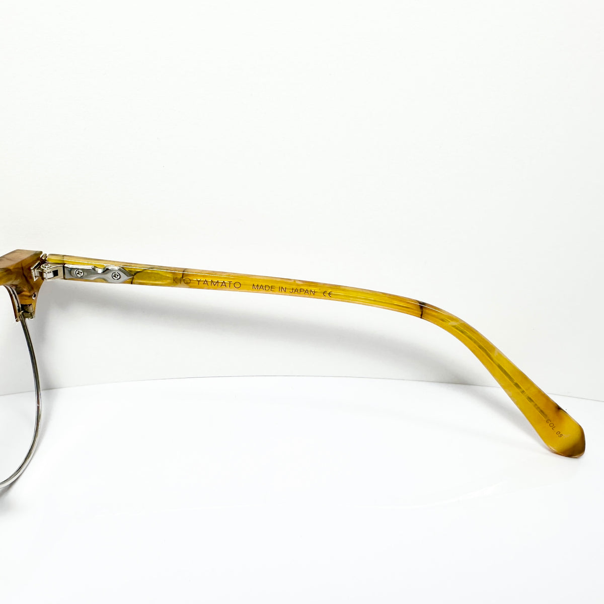 KIO YAMATO KT-198U col.05 Eyeglasses Frames in Camel/Silver - Authentic New