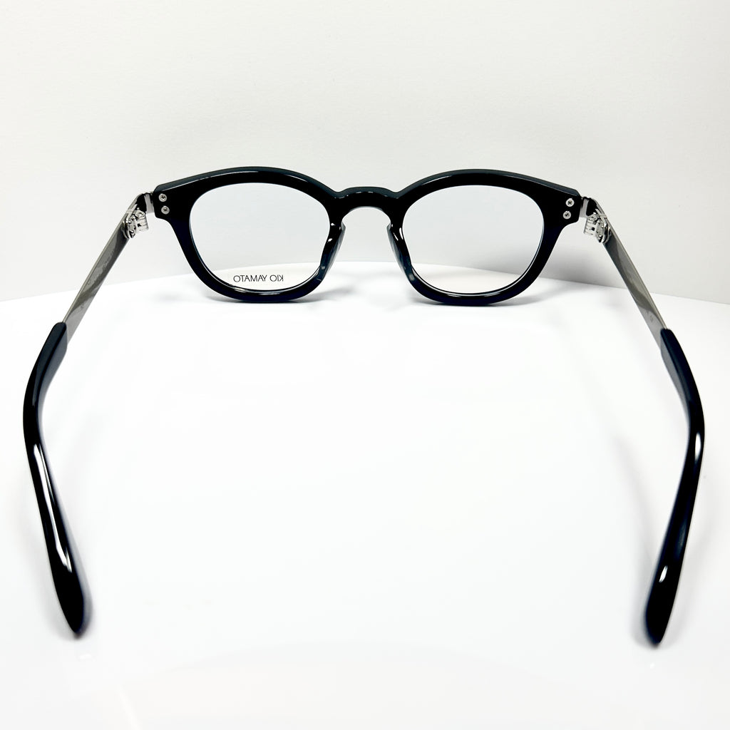 KIO YAMATO KP-136U col.01 Eyeglasses Frames in Black/Silver - Authentic New